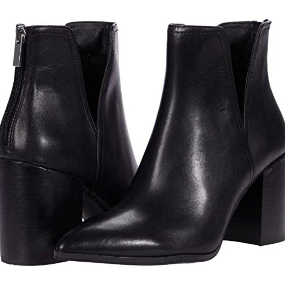 NEW Steve Madden Darci Black Leather Booties